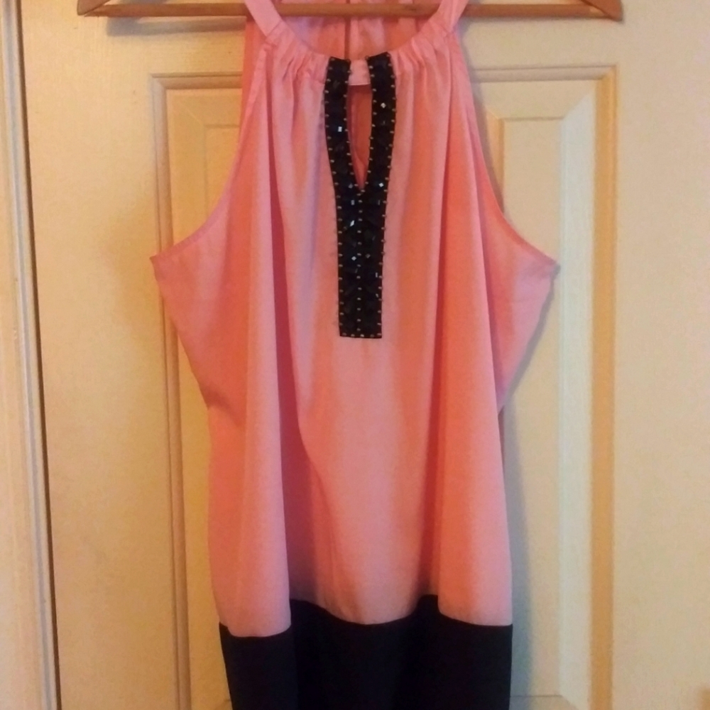 New York and Co., Pink/Black studded dress tank